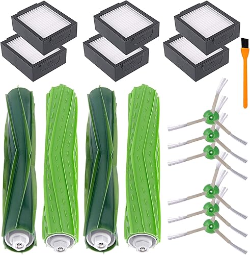 E5 i7 i6+ i4+ Piezas de repuesto para iRobot Roomba i8 i7+ Plus E6 i3 i3+,e Series y piezas de reabastecimiento de la serie i, 16 paquetes Roomba
