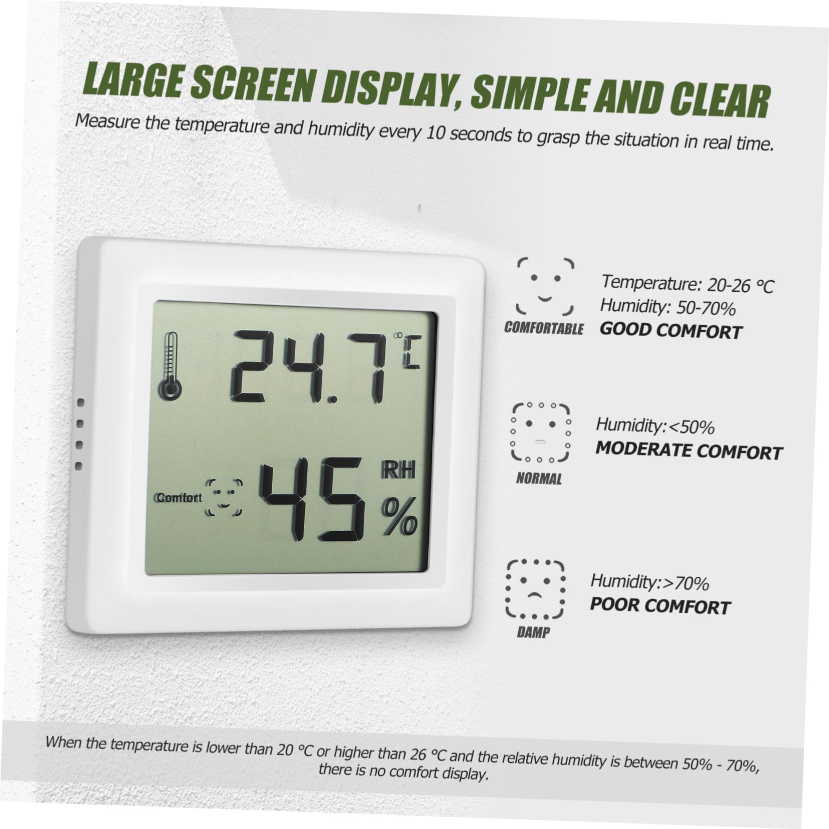UPKOCH 3 Sätze Hygrometer Feuchtigkeitsmessgerät Haushalt Für Zimmer Innenumwelt Digital Raumthermometer Innen Temperaturüberwachung Zu Hause Raumthermometer Für Zu Hause Abs 2 Stücke * 3