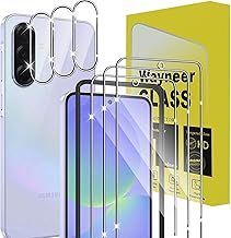 Wayneer Vetro Temperato per Samsung Galaxy A36 5G Con Strumenti di Installazione, [3+3 Pezzi] Vetro Protettivo Pellicola Fotocamera, Anti Graffio Durezza 9H Protezione Schermo Pellicola Protettiva