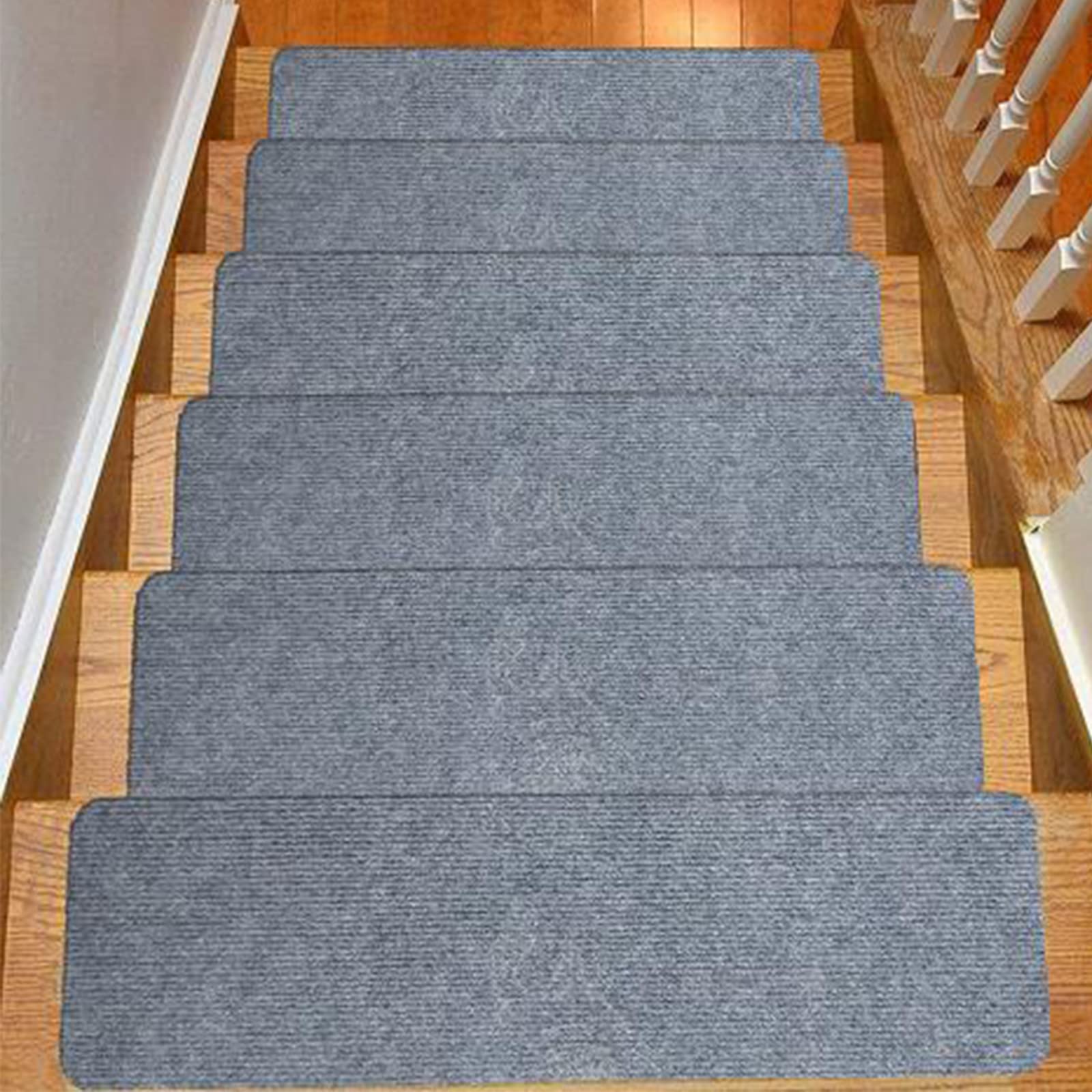 Alfombrillas antideslizantes para escaleras con fijación autoadhesiva gris de alta durabilidad