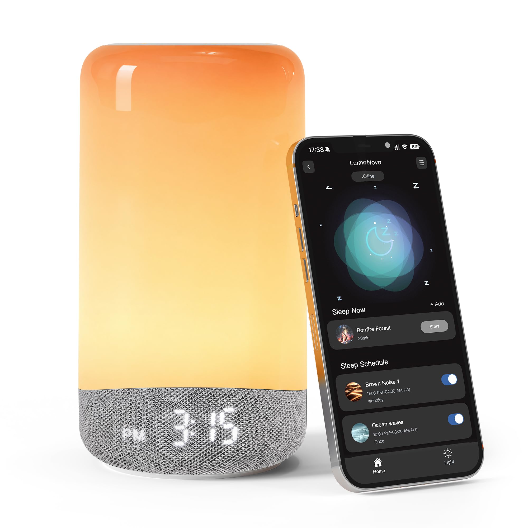Photo 1 of ecozy 3 in 1 Sunrise Alarm Clock White Noise Machine with Smart App Control