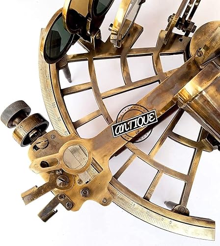 Navegación sextante de latón marítimo instrumento hecho a mano, astrolabio, decoración de mesa, regalo para marineropadre