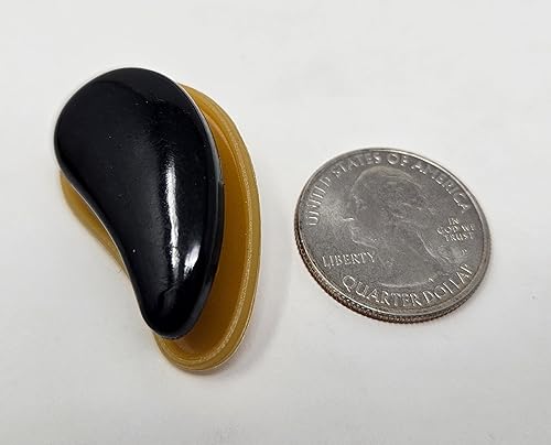 Miniatura 4 de Par de ojos de seguridad de plástico negro en ángulo de 0.709 in de Zim para muñecas o marionetas Amigurumi (6 unidades)