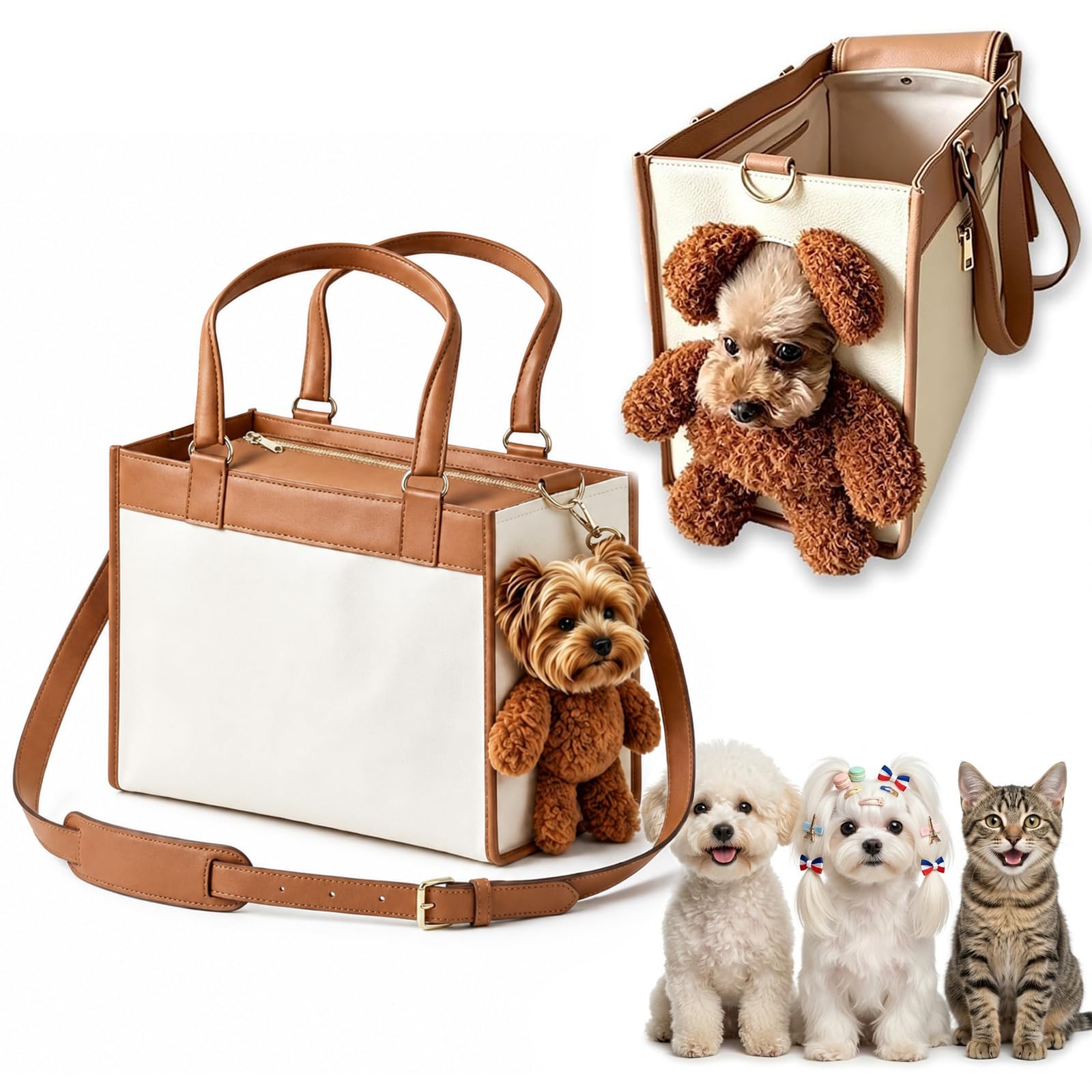 Sac de Transport pour Petit Chien et Chat Style Nounours (S)