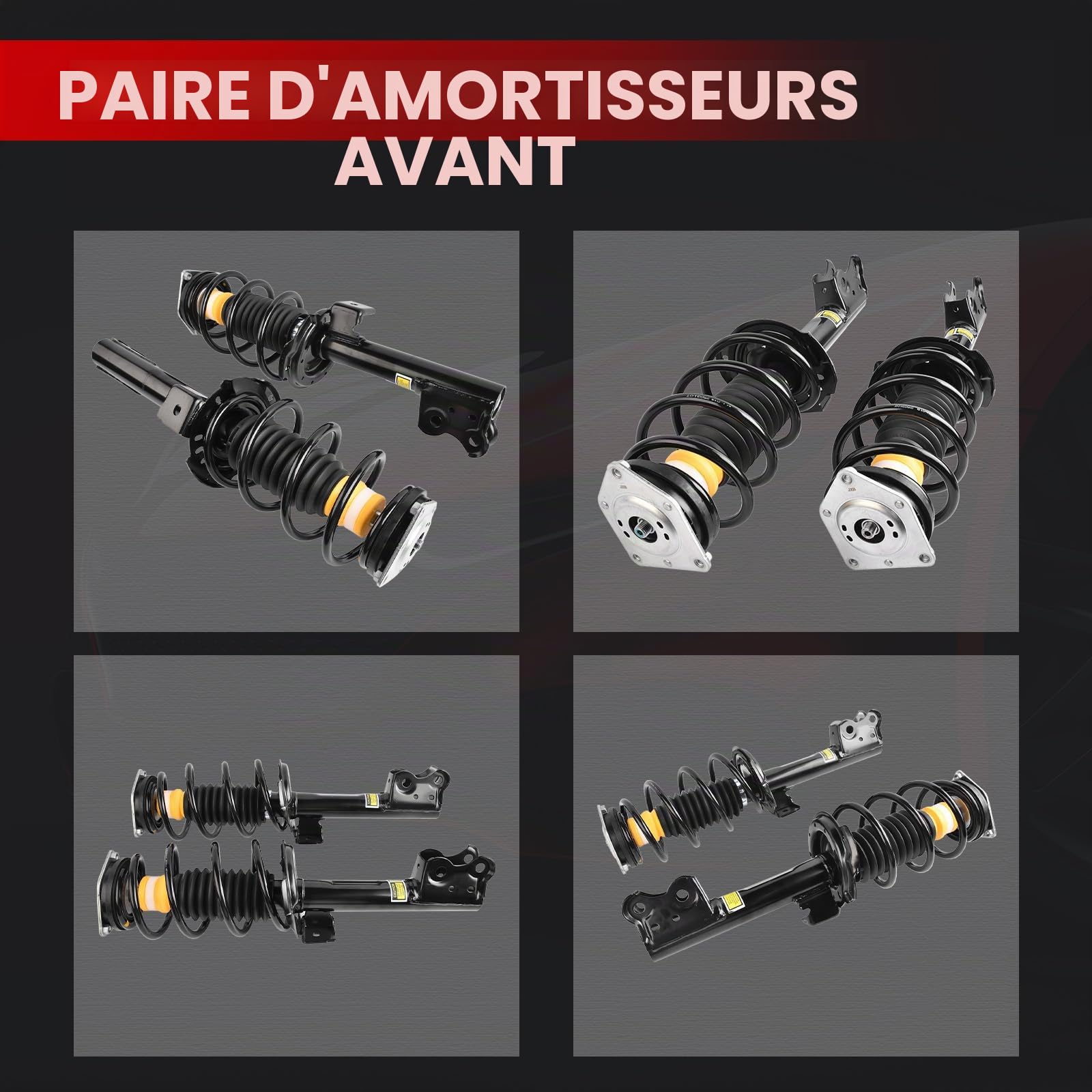 Paire d'amortisseurs complets avant gauche et droit OE# 1693200130 1693201430 1693200430 1693200830 1693201030 1693201630 Compatible avec Classe A W169 Classe B W245