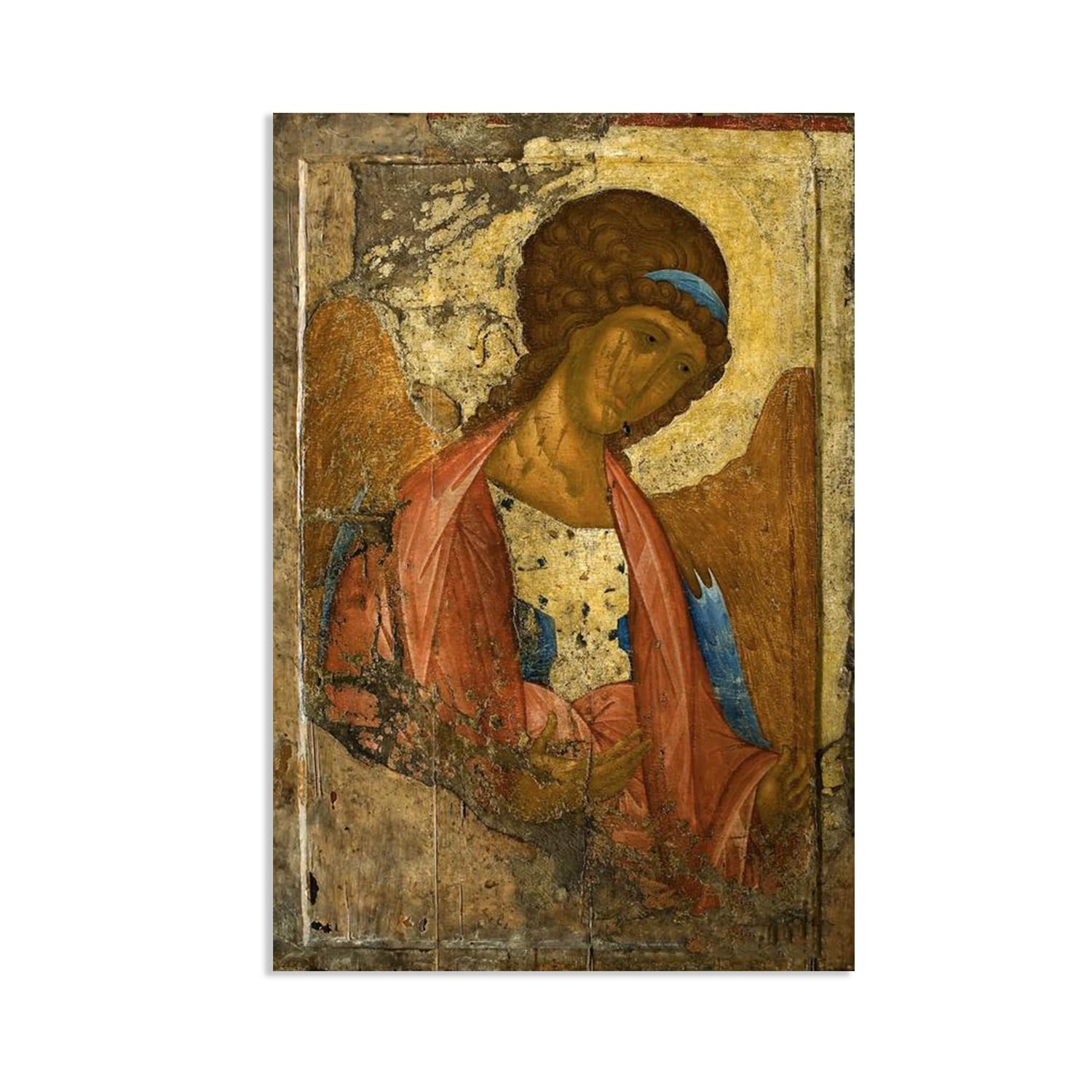 Rxnhgjds Framed Archangel Michael By Andrei Rublev Print Poster Vintage Painting Canvas Andrei Rublev Wall Art Aesthetic Home Decor For Living Room Church45x30cm(18X12in) Poster