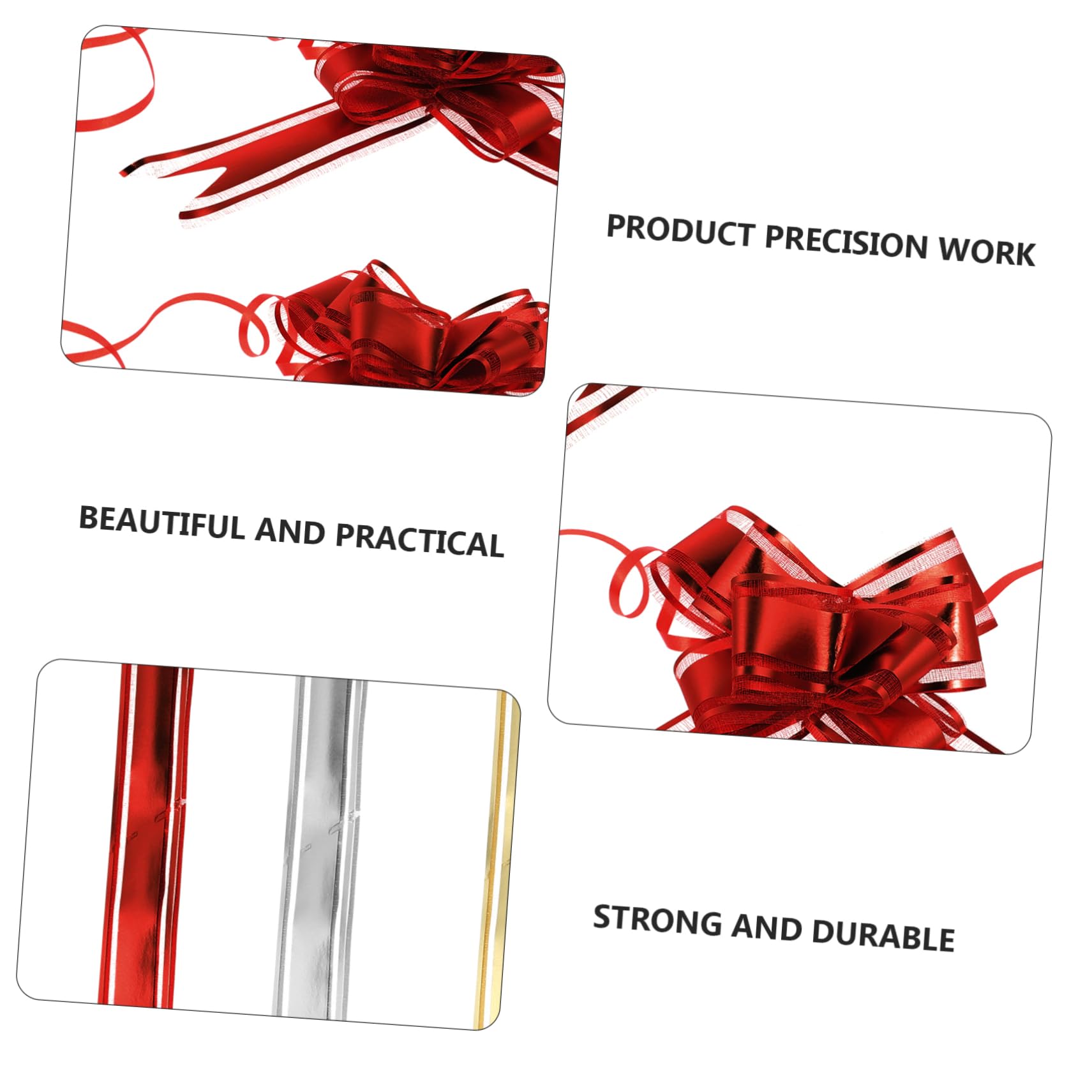 Healeved 3 Sets Zugschleifenknoten Geschenkband Zum Verpacken Von Geschenken Hochzeitsdekor Partydekorationen 30 Stück * 3