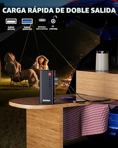 Miniatura 4 de GOOLOO Arrancador Auxiliar 3000A de Pico para Coche, Arrancador de Batería de 12V SuperSafe de Litio, Paquete de Refuerzo de Batería, Cargador de