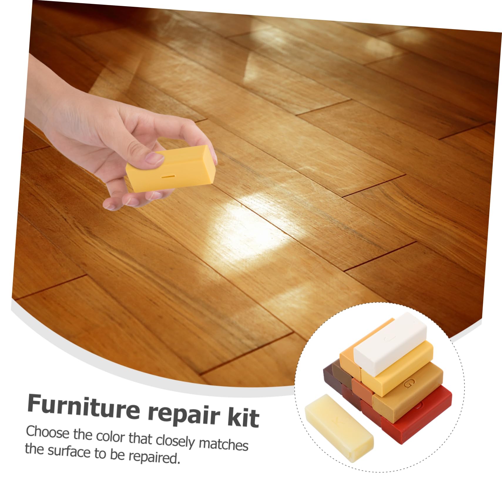 PLAFOPE Cera Reparadora Para Reparar Muebles Blocs De Parafina Para Bricolaje Oculta Rayones y Manchas
