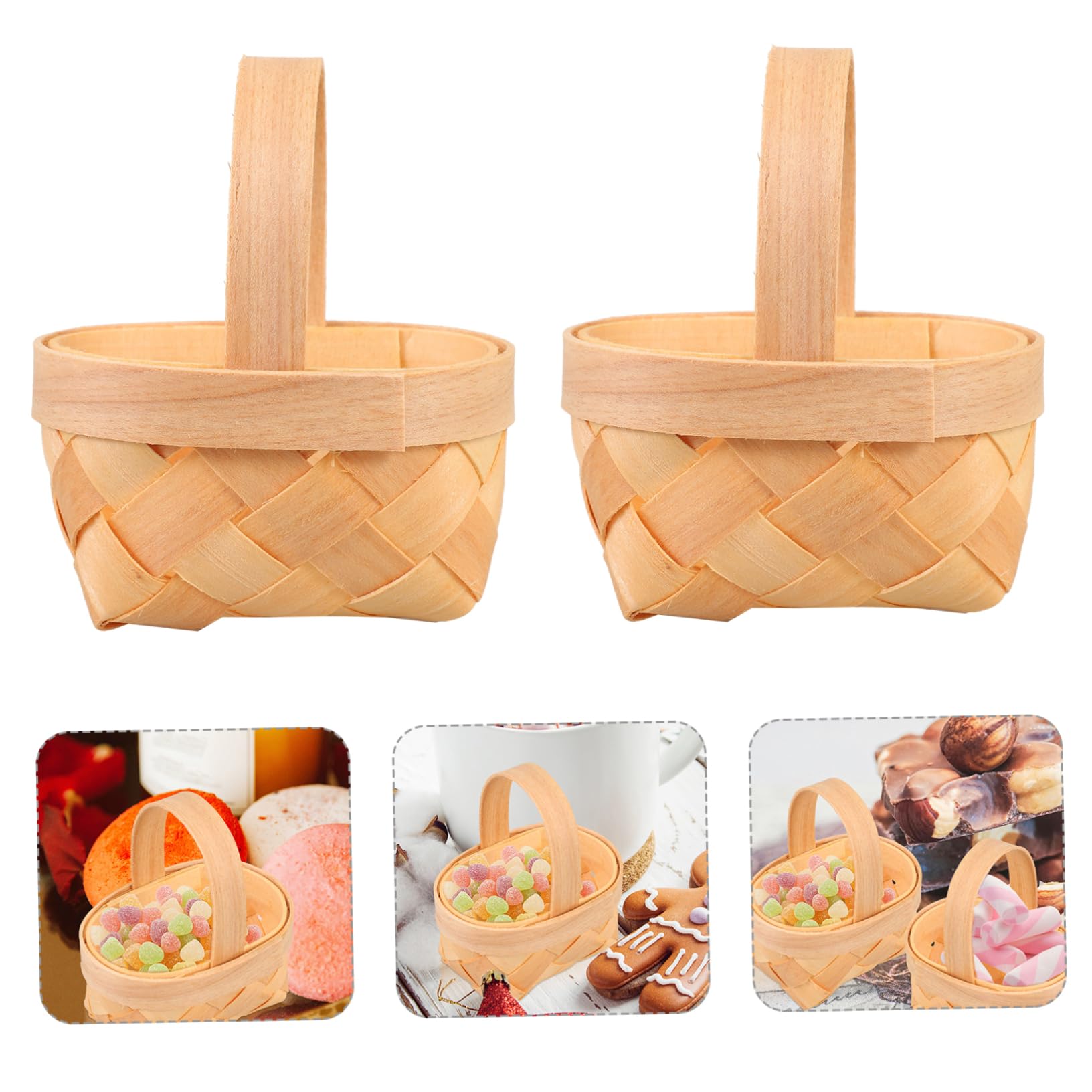 Alipis Panier à Main Tressé Courses Et Rangement - Grand Fourre-Tout En Osier PVC - Style Rustique