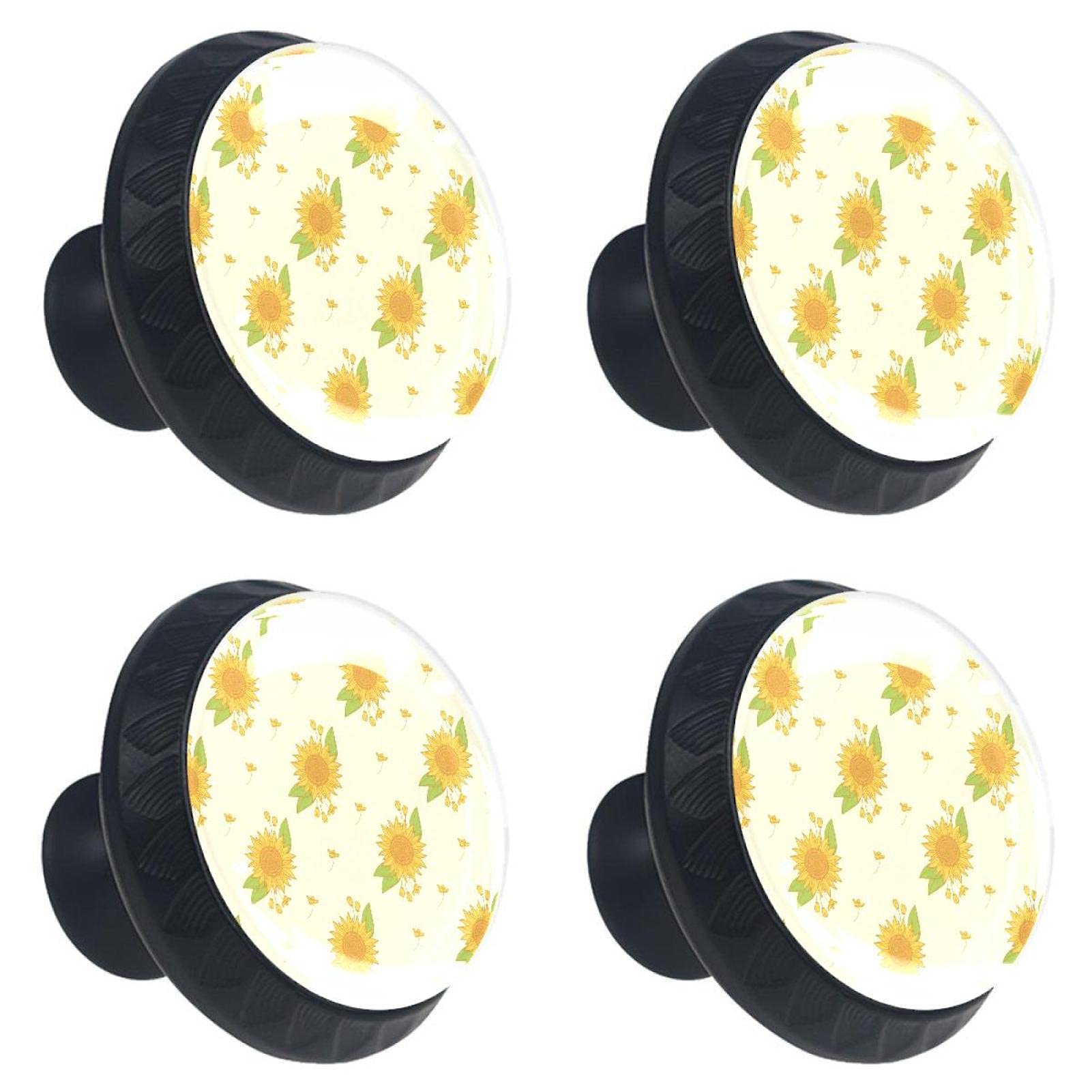 Poignées rondes tournesol pour illuminer les meubles de cuisine et bureau