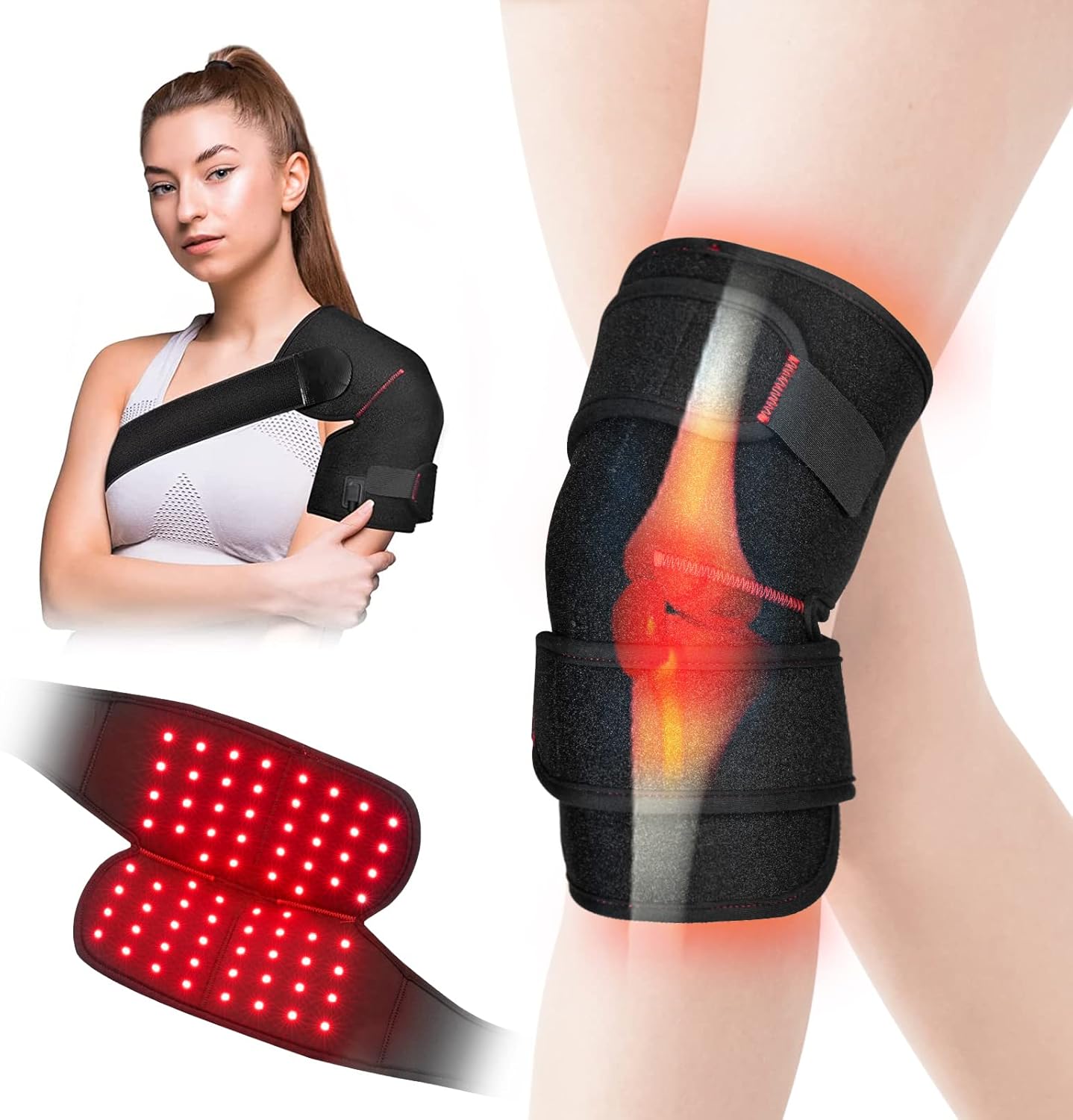 VESCAZME Red Light Therapy for Knee Pain Relief, 660nm