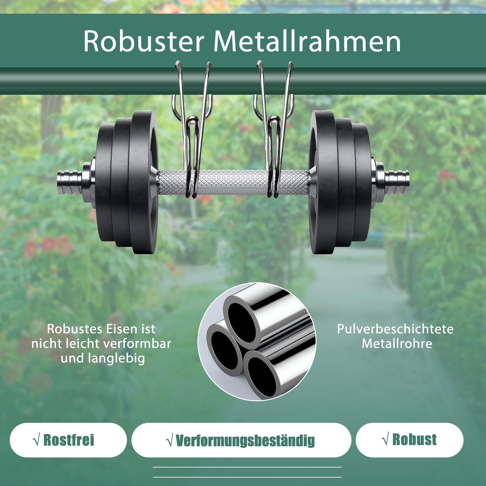 SOARS Rasen Rakel, Rasen Nivellierrechen mit 170 cm ergonomischem Griff, Rasenrechen aus hochwertigem Metall, ideal für die Rasenpflege (75 cm x 25 cm)