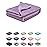 Fuzzy Blanket or Fluffy Blanket for Baby, Soft Warm Cozy Coral Fleece Toddler, Infant or Newborn Receiving Blanket for Crib, Stroller, Travel, Decorative (28Wx40L, XS-Lavender)