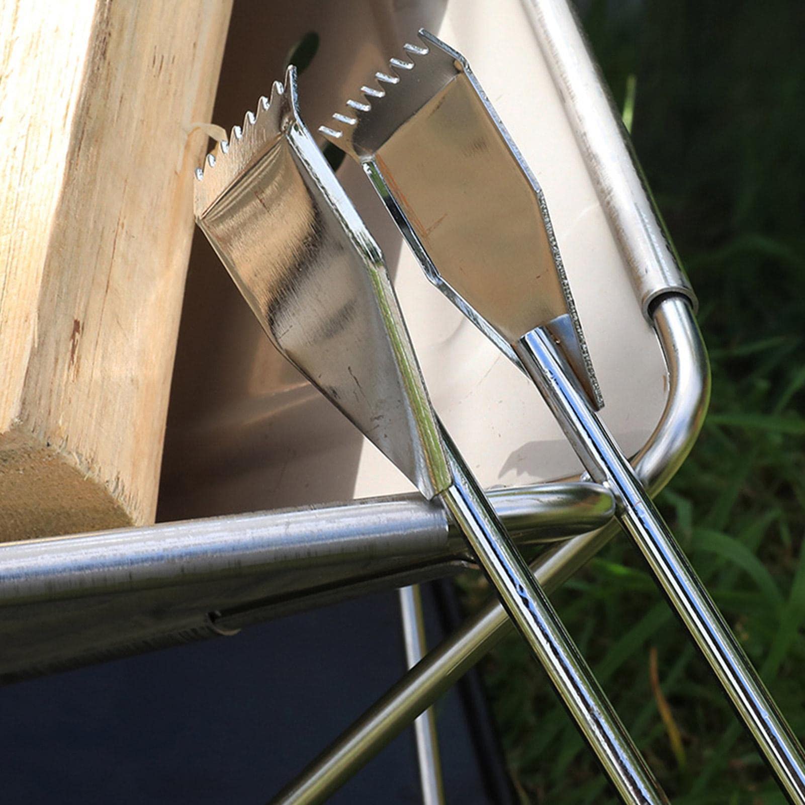 Pinze a forbice in acciaio inox, pinze a forbice in metallo per barbecue, spazzatura, carbone, con manico lungo 55 cm, per camino, picnic, barbecue, utensili da portata | spazzatura, carbone, con manico lungo 55 cm, per , picnic, barbecue, utensili da por