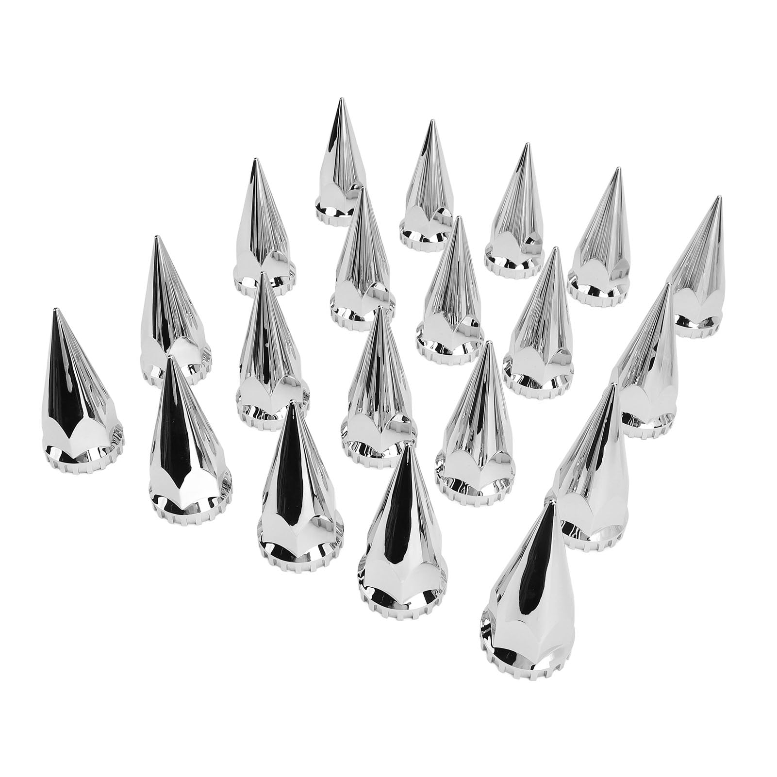 Copridado Ad Aletta, Copridado a Spillo Cromato 33 Mm Flangiato in Plastica Antiruggine Vite Sul Tappo Dado Ad Aletta, Cappucci Copridado per Camion Rimorchi, Facile (20PCS)