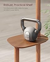 Vista 3 de VASAGLE Perchero de pie, perchero independiente, árbol de abrigo con 8 ganchos y estante de almacenamiento, 67.2 pulgadas de alto, para abrigos