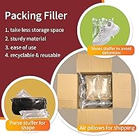 Vista 2 de Almohadas de aire de embalaje para envío, 300 bolsas de aire inflables con bomba, rellenos de bolso para ahorrar espacio, cojín de aire, paquete