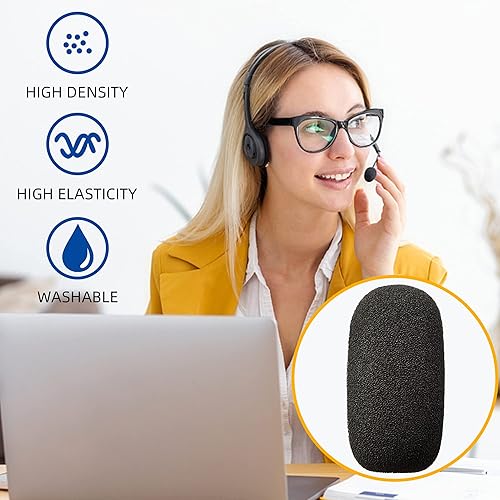 Miniatura 7 de VELKPRO Parabrisas para micrófono, paquete de 10 mini fundas de espuma para micrófono, protección de espuma de alta densidad para auriculares de