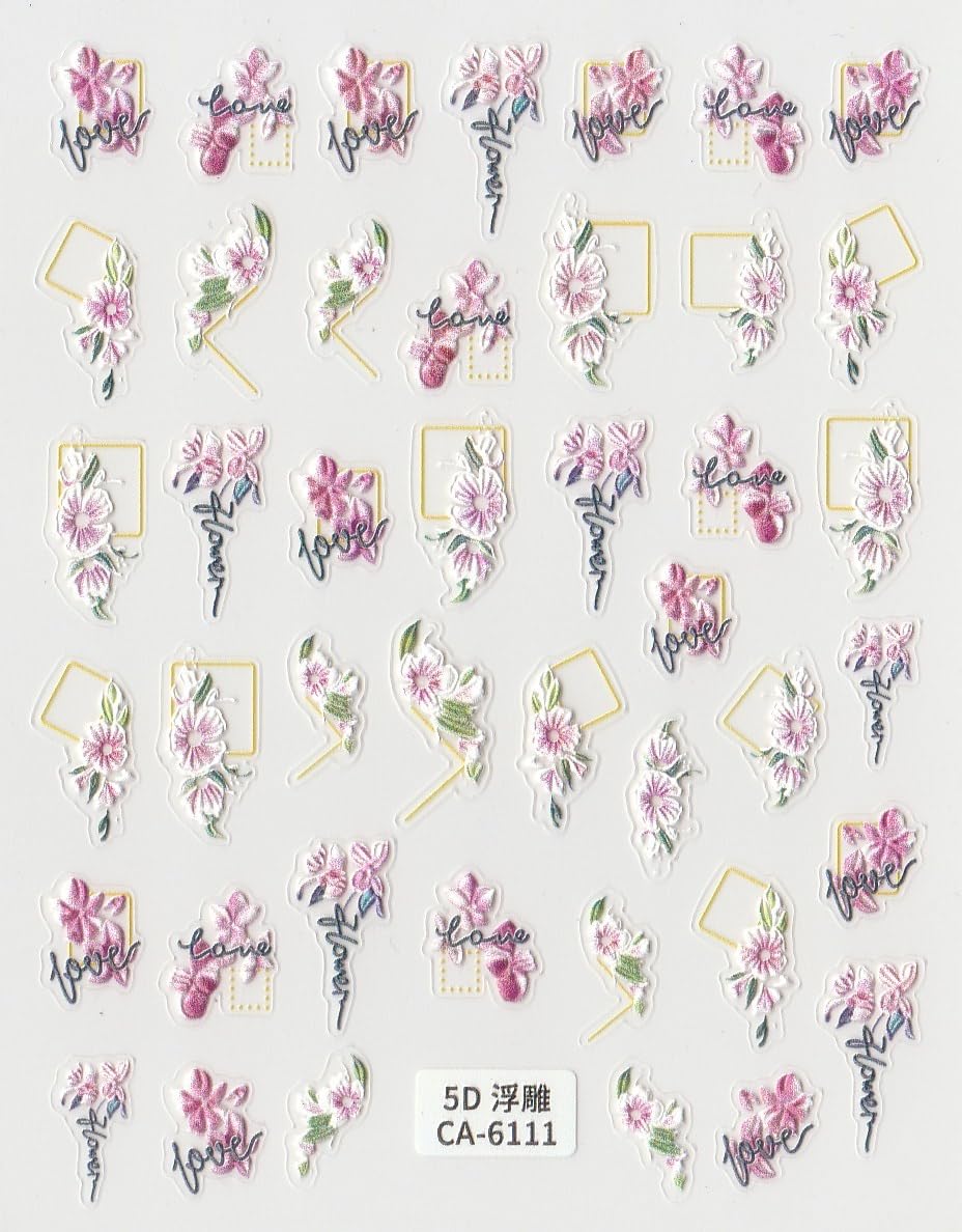 Nail It! 5D Self-Adhesive Nail Art Stickers - Love 6111-picture-30