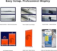 Vista 2 de JUST 4 SIGNS CUSTOM Retractable Banner Stand 33.5"x80" MADE IN USA UV Printing 1-2 DAY TURNAROUND with CURLFREE FABRIC Great for Trade Show and