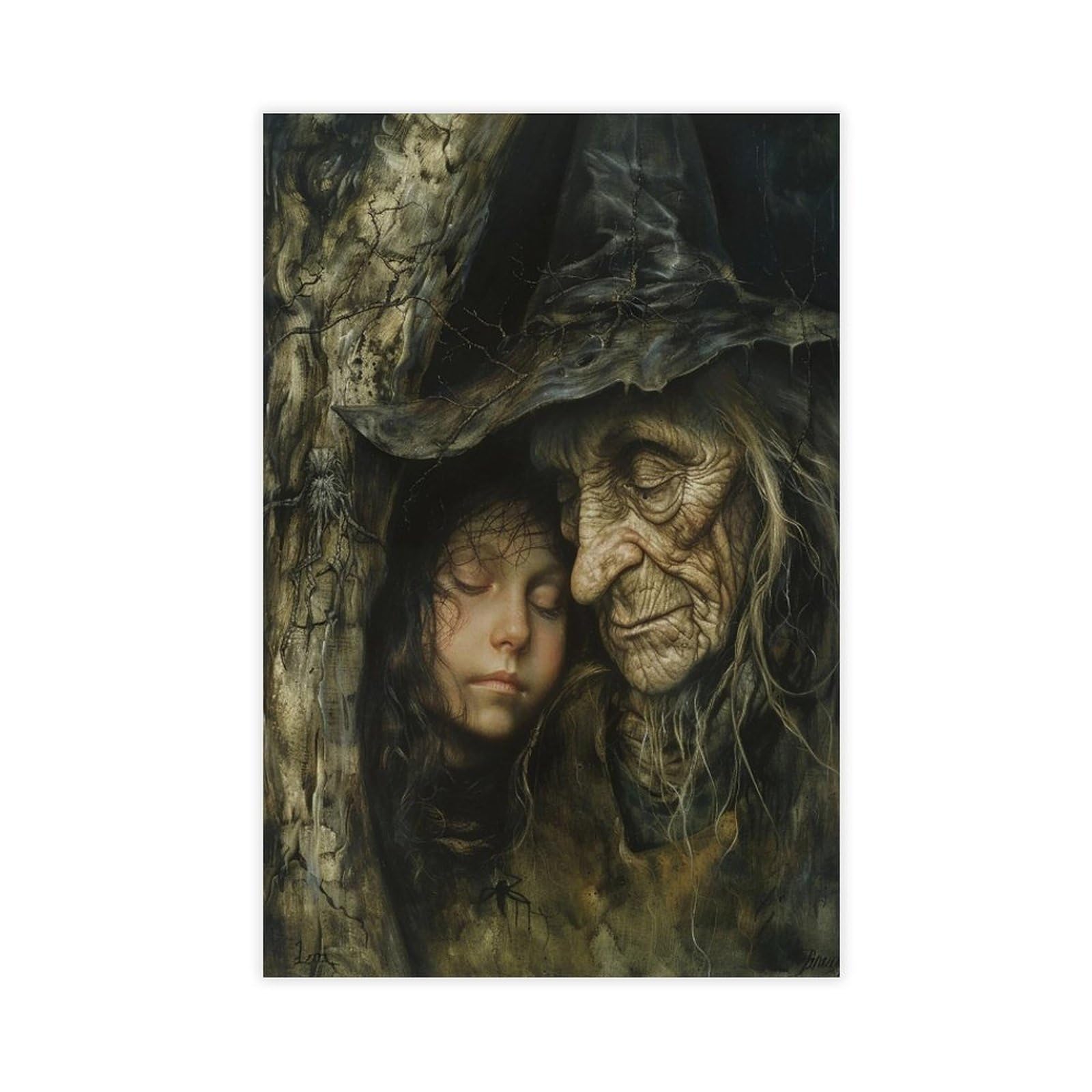 JBGQGAG Baba Yaga The Witch Canvas Poster Bedroom Decor Landscape Office Room Decor Gift 08x12inch(20x30cm)