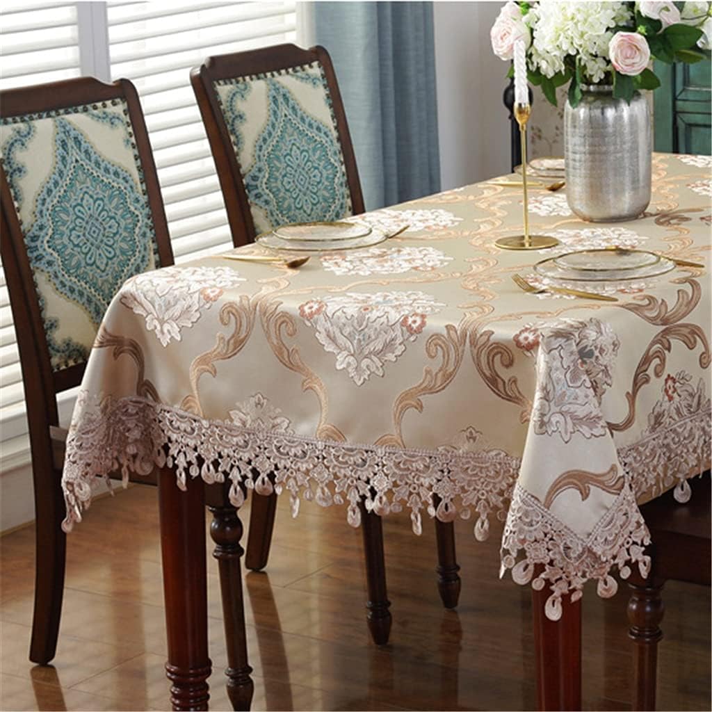 Thick European-Style Tablecloth Tablecloth Square Tablecloth Tea Table Dust-Proof Multi-Purpose Cover Towel(160 * 160cm)