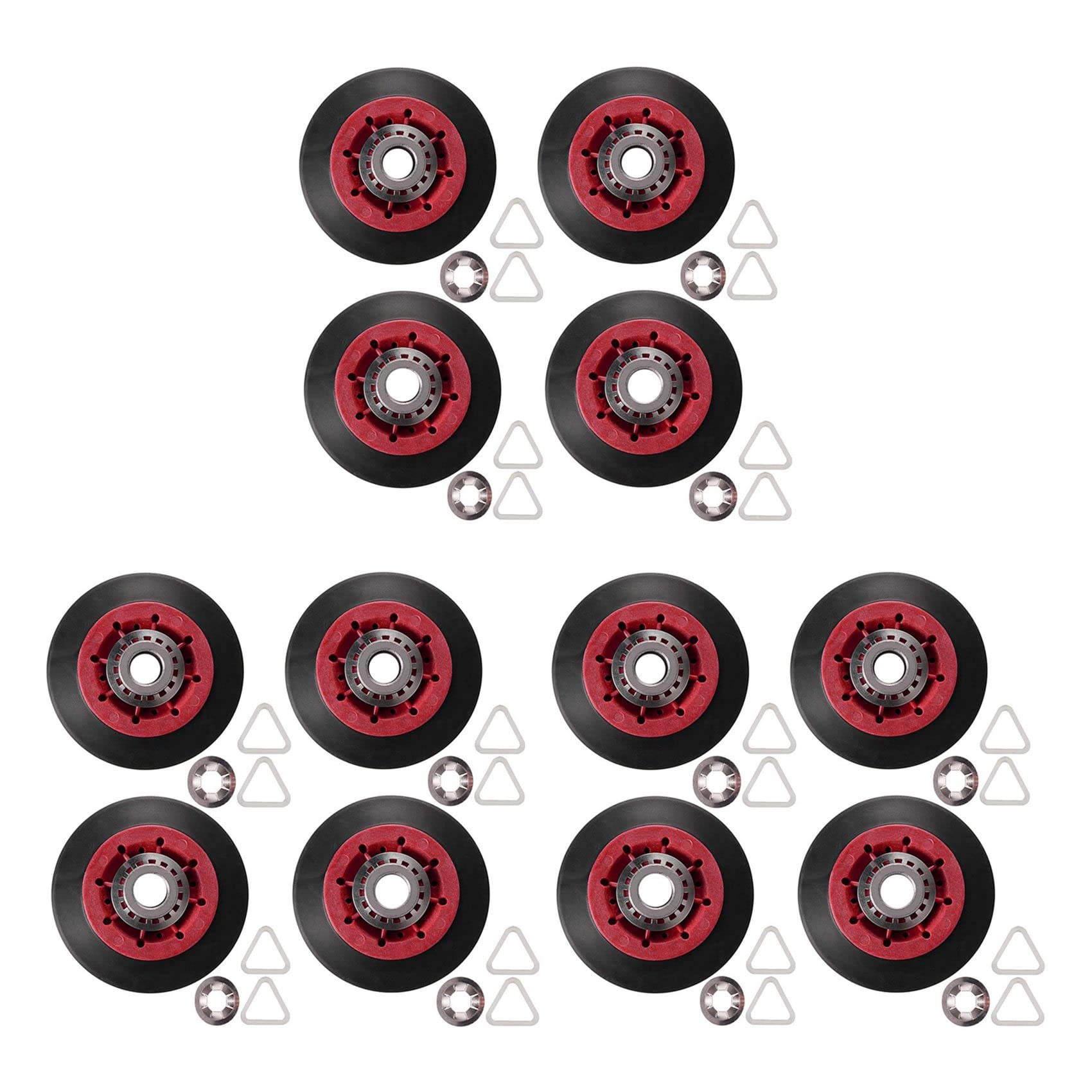 Hndhbfgrt 12PCS 8536974 Dryer Drum Roller Fit for, Replaces 8536974, 8536973, W10314171, WPW10314173