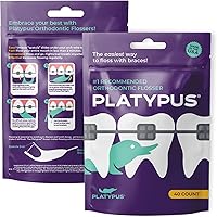 Vista 2 de Platypus Hilos Dentales Ortodónticos para Brackets Hilos Ortodónticos para Adultos y Niños Se Ajusta Bajo el Alambre del Arco No Daña