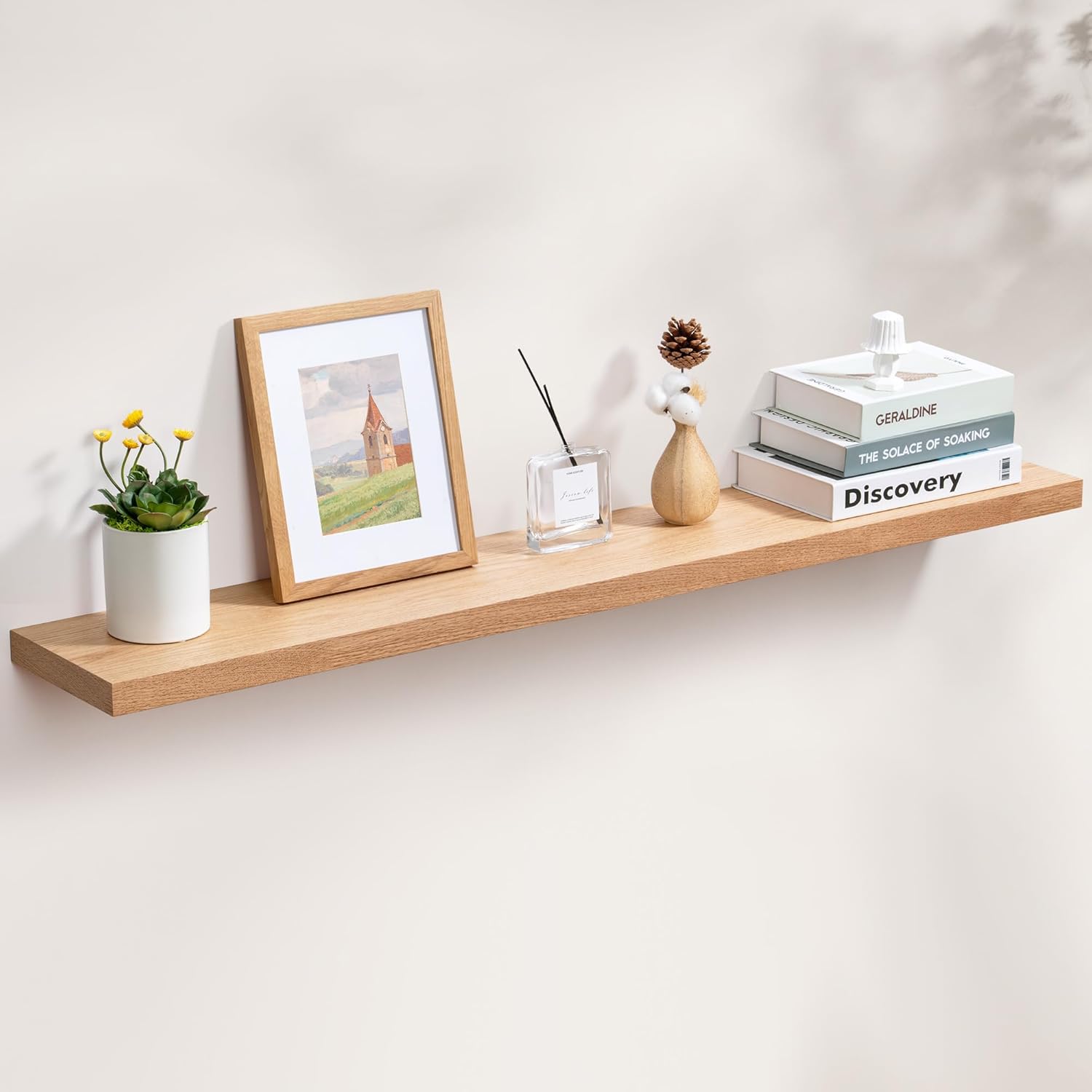 48 Inch Floating Shelves for Wall, Farmhouse Rustic Wooden
