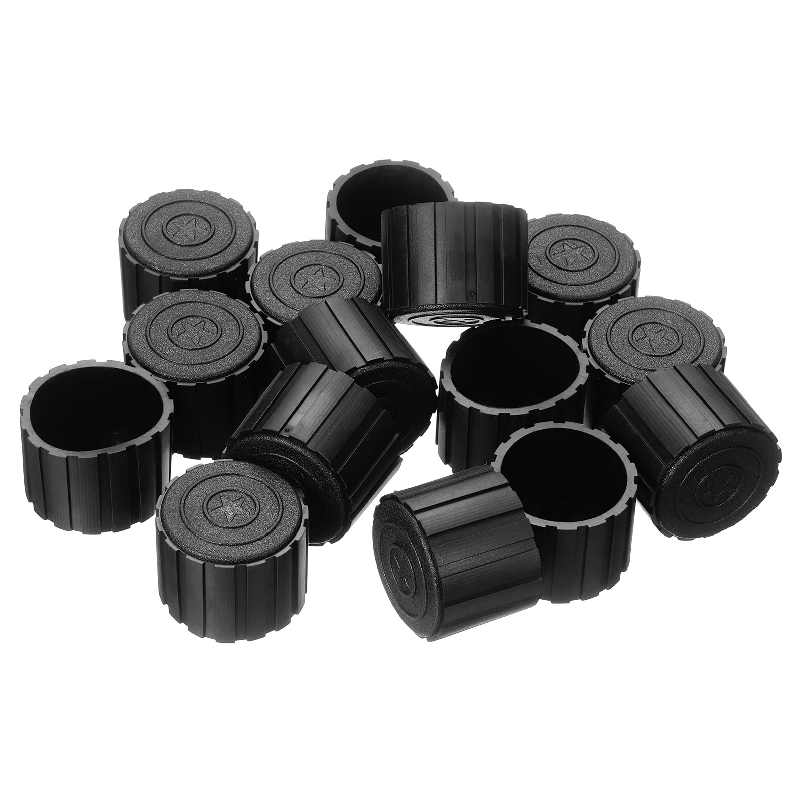 Embouts antidérapants en PVC de 3,8 cm noir pour supprimer les bruits de chaises