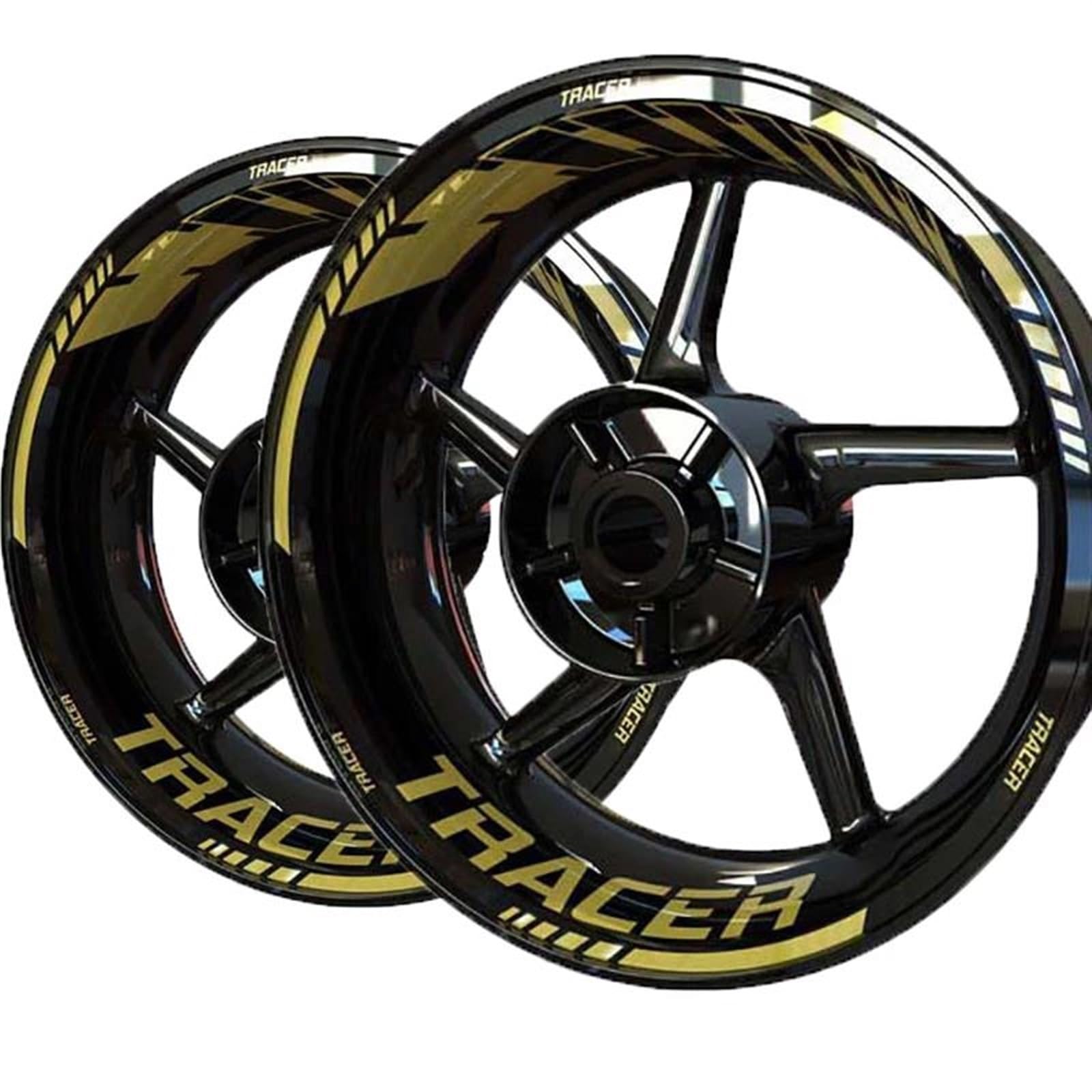 Motorcycle Wheel Sticker Rim Decal Front and Rear Set Accessories for Yamaha for Tracer 9 Gt 900 700 Motorbike(Color5)