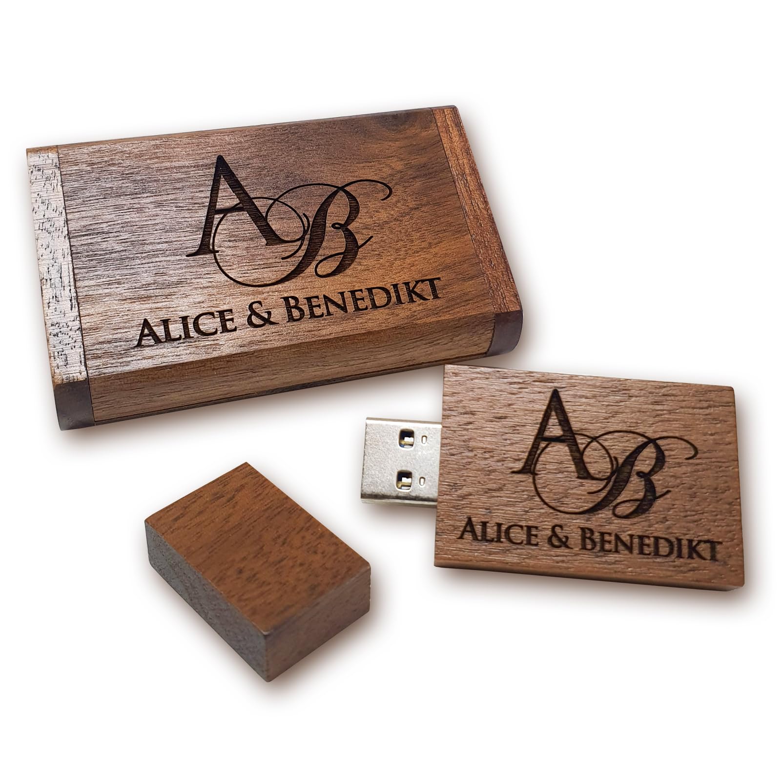 Clé USB 32 Go Carte En Bois Bambou Carbonisé à Personnaliser Par Gravure - Foto 12