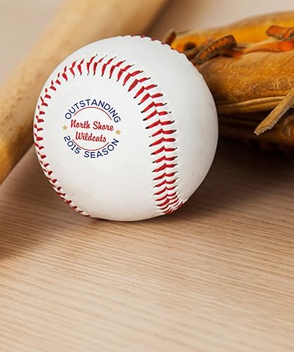 Vista 12 de Pelotas de béisbol personalizadas, tamaño oficial: elige entre 15 diseños o sube una foto o logotipo de empresa