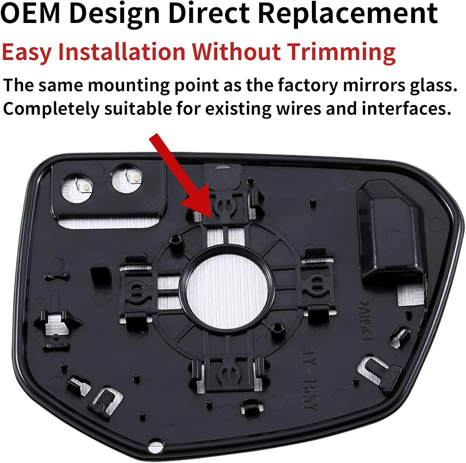 Driver Side Mirror Replacement for 2016-2021 Honda Civic, 2018-2022 Honda Envix, 2019-2022 Honda Crider Mirrors Glass - Convex Mirror Glass, Left Side Rear View Mirror with Power Heated
