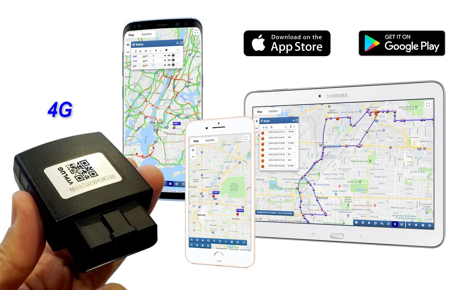 Buy AccuTracking VTPLUG TK374 4G Real Time Online GPS OBD II Vehicle