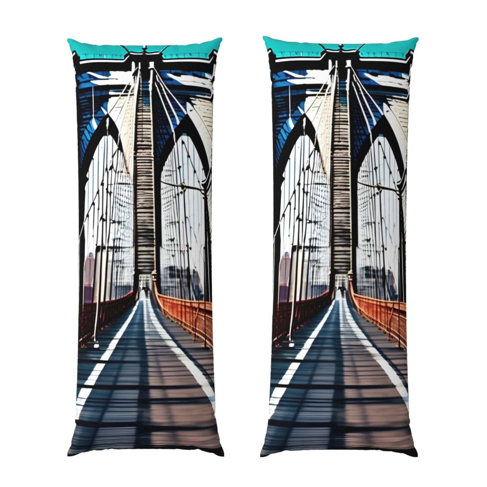 Housse de coussin de corps pour soulager le dos avec motif Brooklyn Bridge