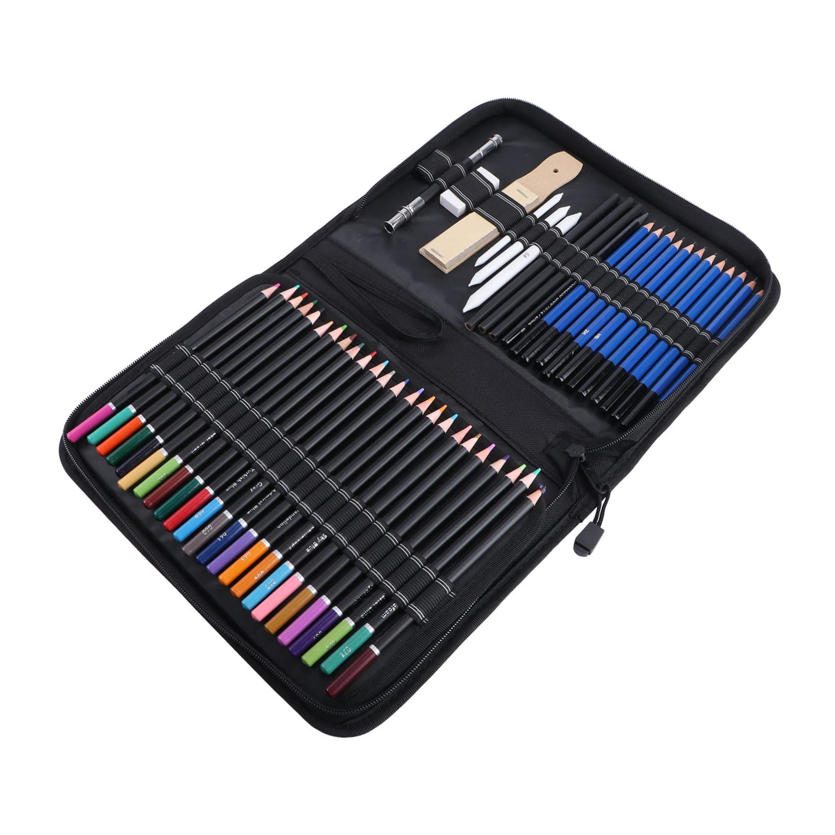 CAXUSD Crayons de Couleur Pochette, Coffret 95 Pièces pour Dessin