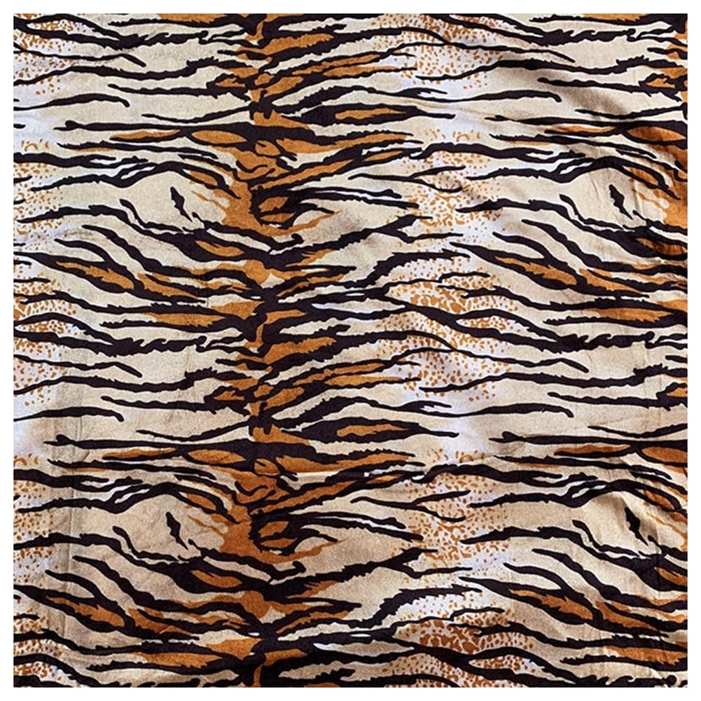 Tissu Imprimé Animaux Safari Au Mètre – Tigre, Zèbre, Léopard – Polyester Haute Qualité – 150 Cm De Large – Idéal Couture & Déco