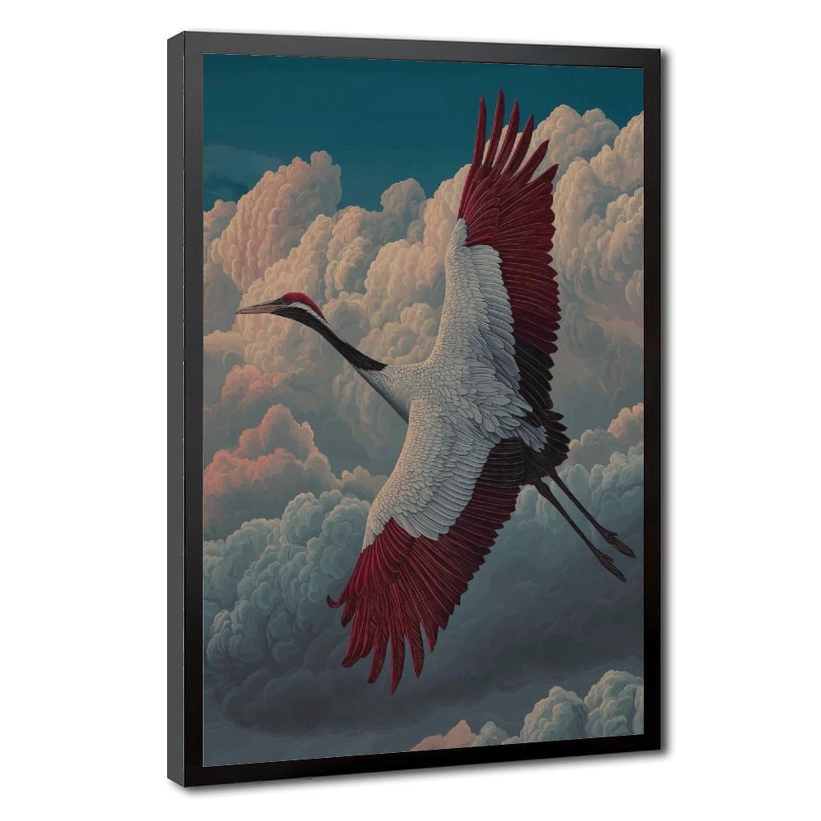 Bareronor Japanese Crane (2) Canvas Poster Bedroom Decor Landscape Office Room Decor Gift 12" L X 18" W