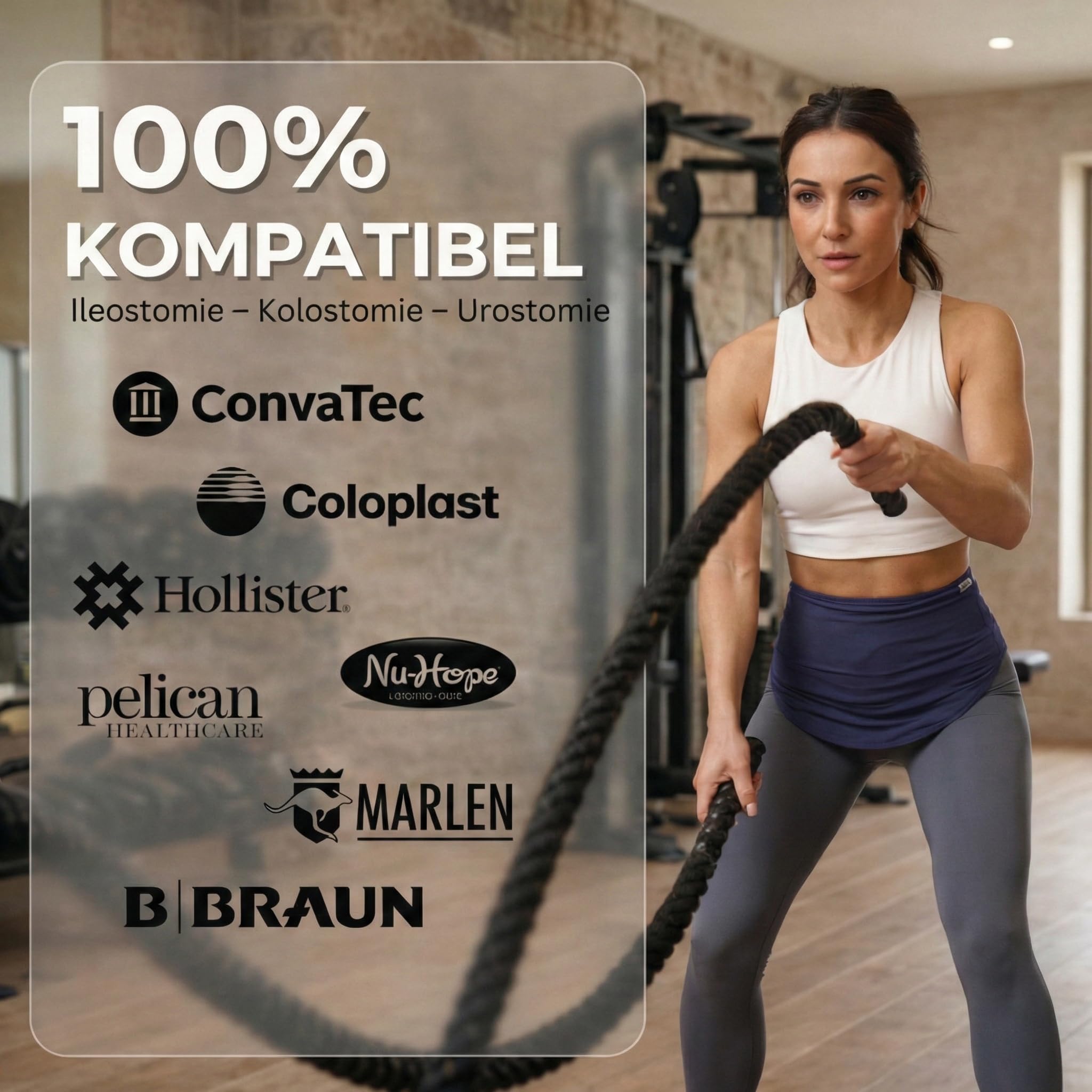 SIIL Stoma Belt for Men & Women | Premium Ostomy Bag Covers | Sports & Swimming | Colostomy Belts, Illeostomy Covers | Ostomy Wrap (Improved Zipper & Velcros) Made in EU - L