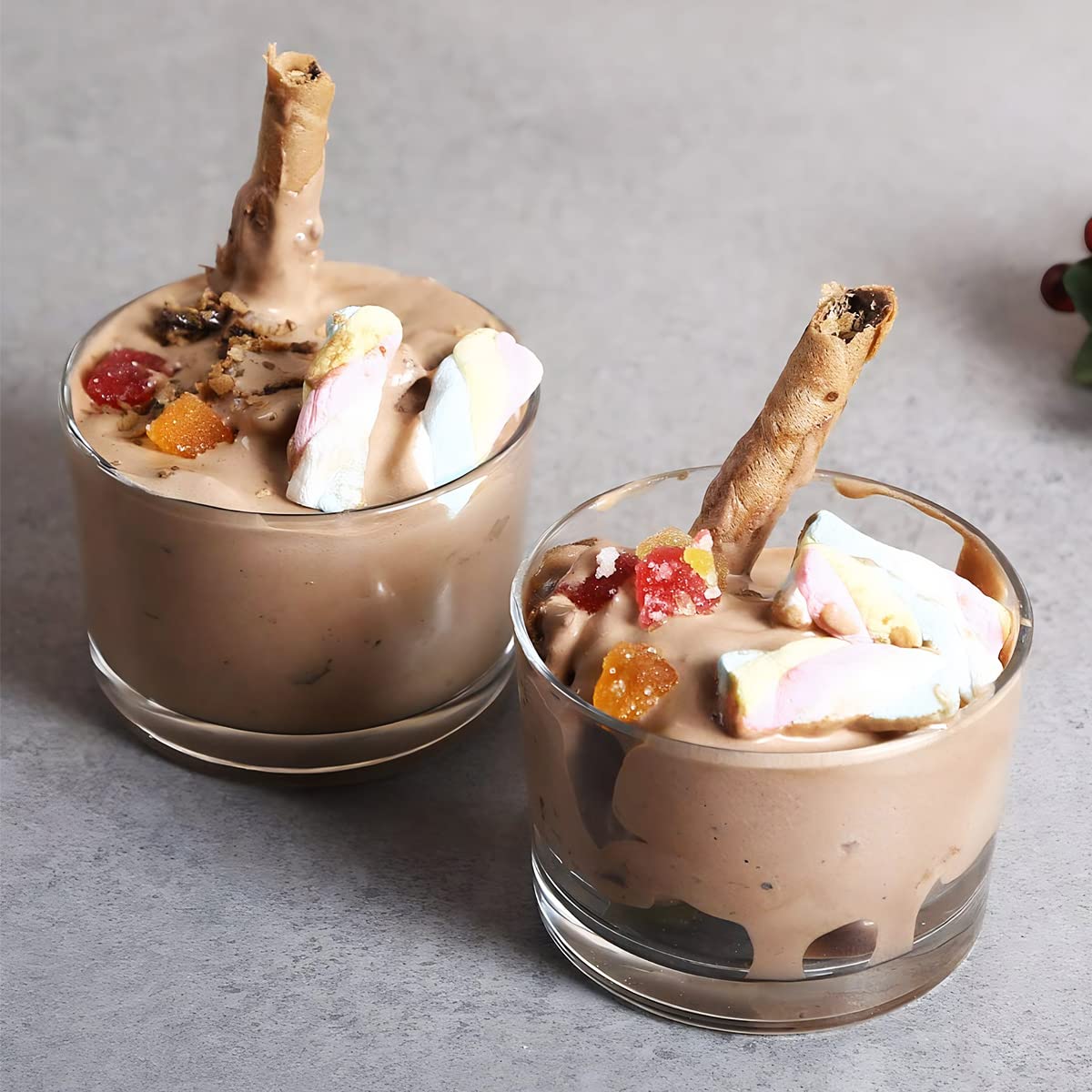 Konzept 11 – Coppette gelato in vetro 200 ml – Set di 12 ciotoline trasparenti per dessert, dolci, macedonia o finger food – Resistenti, riutilizzabili, lavabili in lavastoviglie