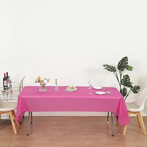 Miniatura 9 de Evershine Paquete de 4 manteles rectangulares de plástico resistentes de 54 x 108 pulgadas (rectangulares) (rectángulo de 54 x 108 pulgadas, negro)