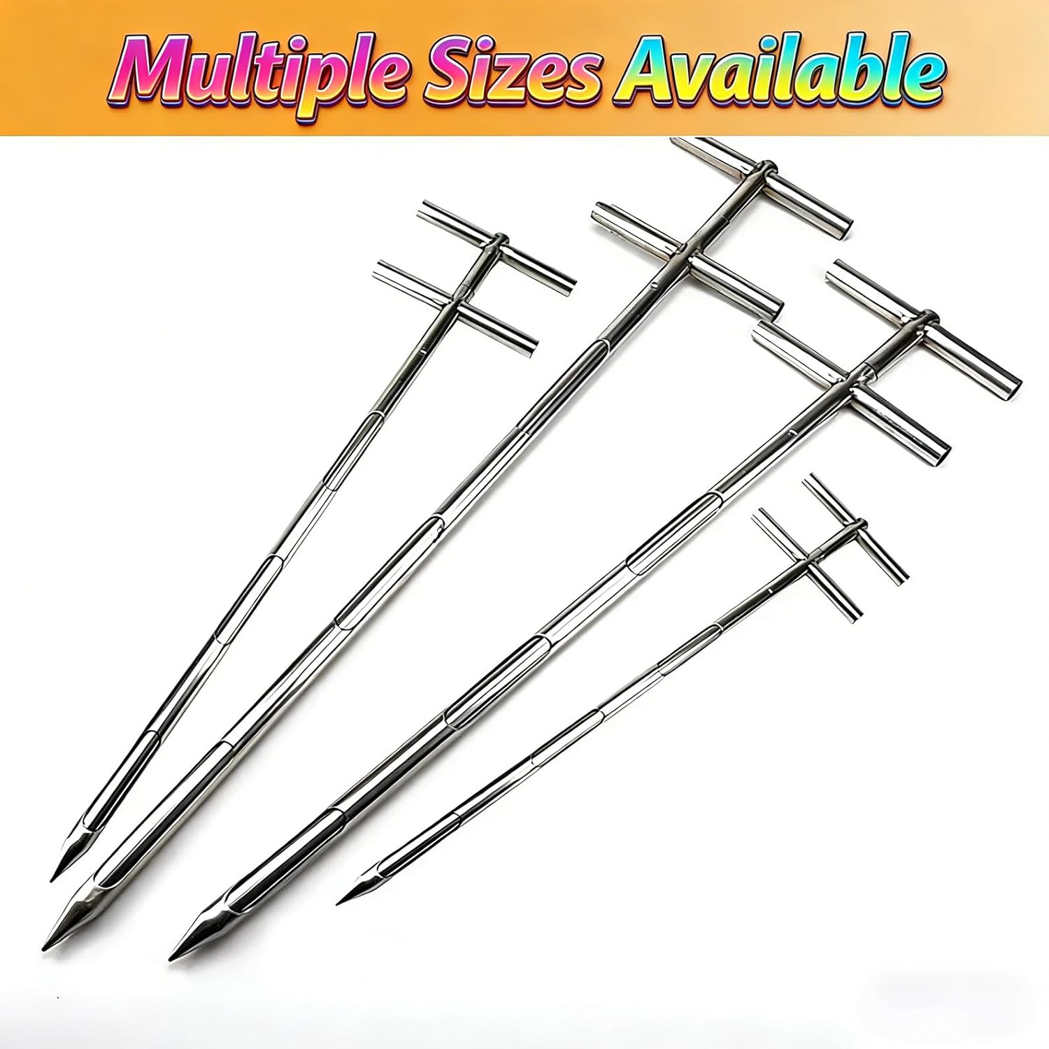 Stainless Steel Grain Probe Sampler, Double Layer Sampling Tube with Rotary Handle, Grain Soil Powder Sampling Tool for Rice Corn Wheat Soybeans, Heavy Duty Probe Extractor Silver 2m/79in
