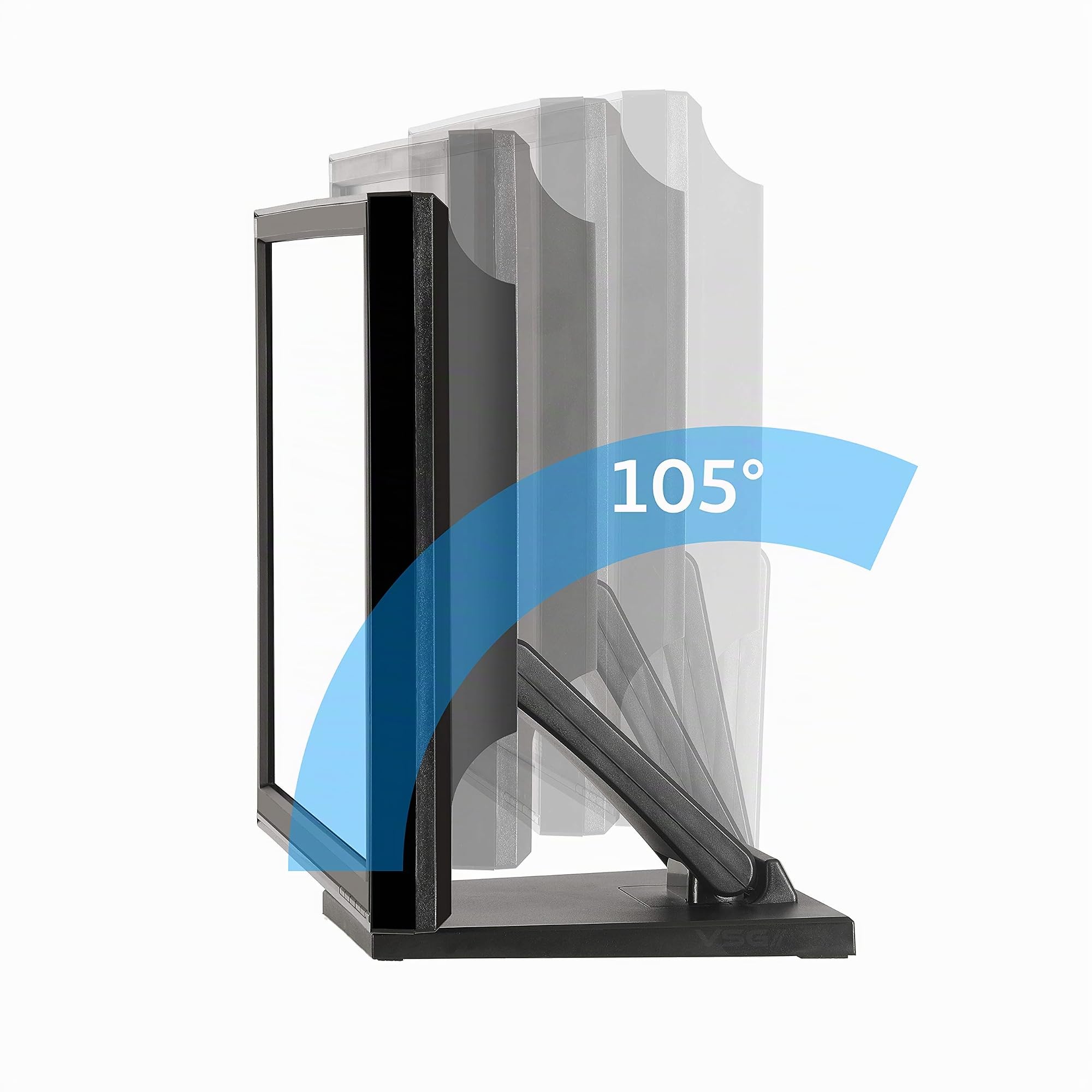 VSG24 92001 - Support de Moniteur POS, PC ou écran Tactile, réglable, Pliable et Ajustable, Bras, VESA, métal, pour écrans de 10 à 22 Pouces - Noir