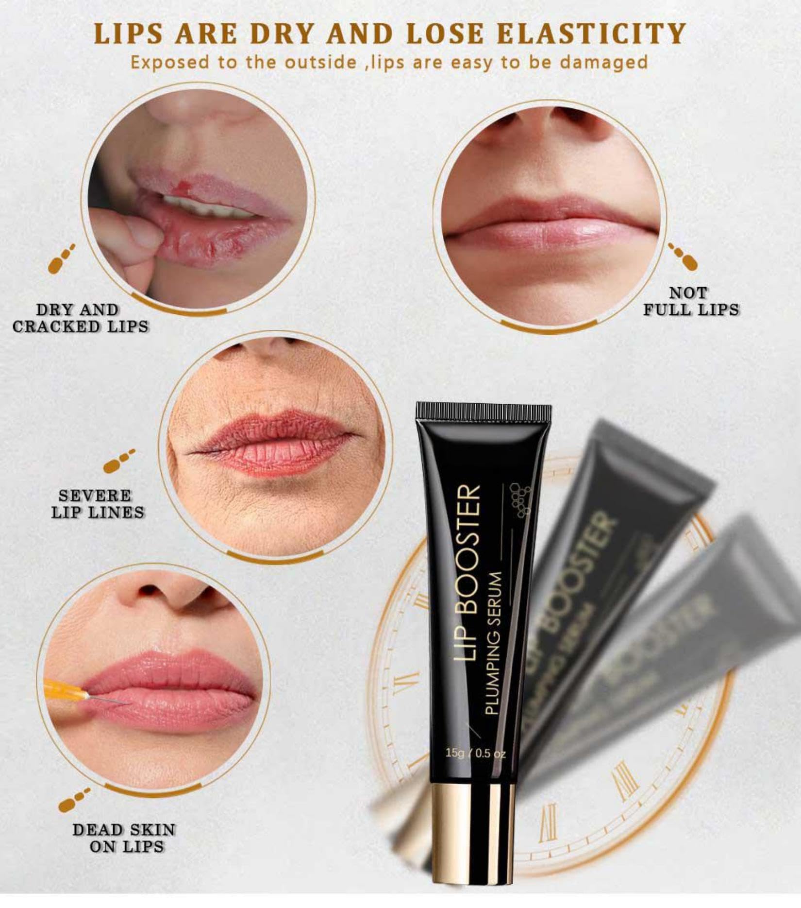 Collagen Balm Stick for Lip Hydration and Plumping, Nourishing Lip Serum Oil Enhances Volume, Softens Fine Lines - Image 4