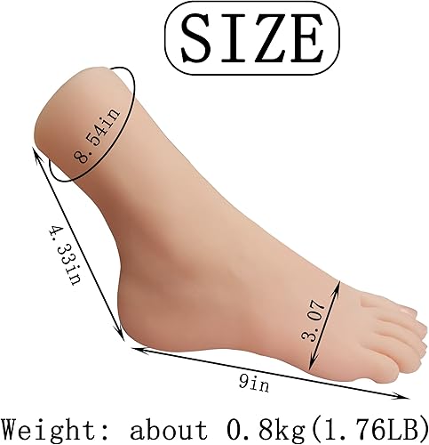 Miniatura 2 de SZLYTYUN Un par de modelos de pies femeninos de silicona realistas de tamaño real, pies de silicona para mostrar zapatos, joyas, sandalias,