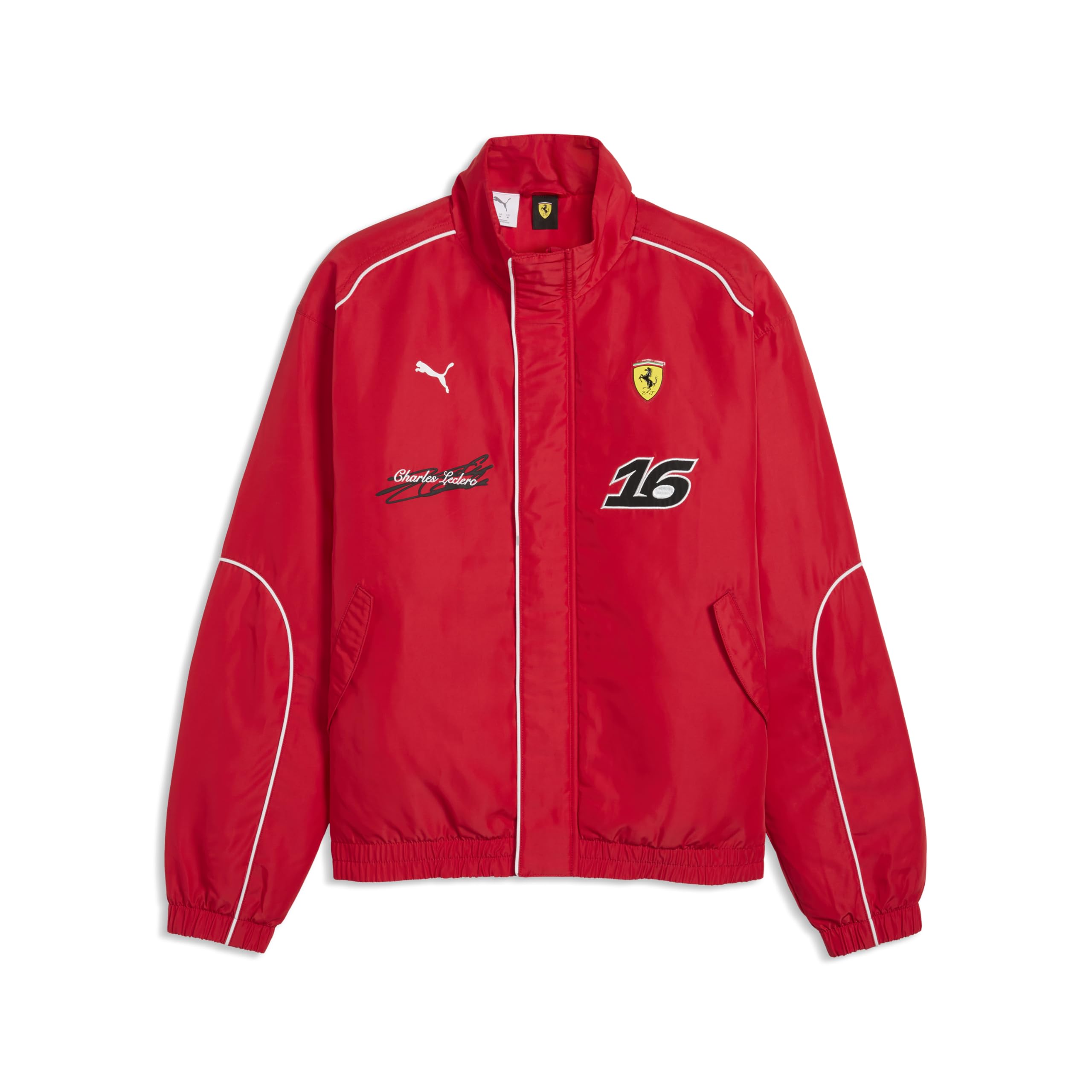 PUMA Scuderia Ferrari F1 Men's Charles Leclerc Driver Racing Jacket - Rosso Corsa - Size: M