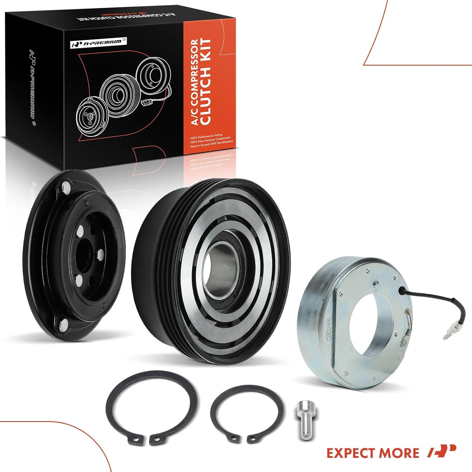 A-Premium Air Conditioner AC Compressor Clutch Kit Compatible with BMW E36 Series 318i 1994-1999, 318is 1994-1999, 318ti 1995-1999, Z3 1996-1998 1.9L