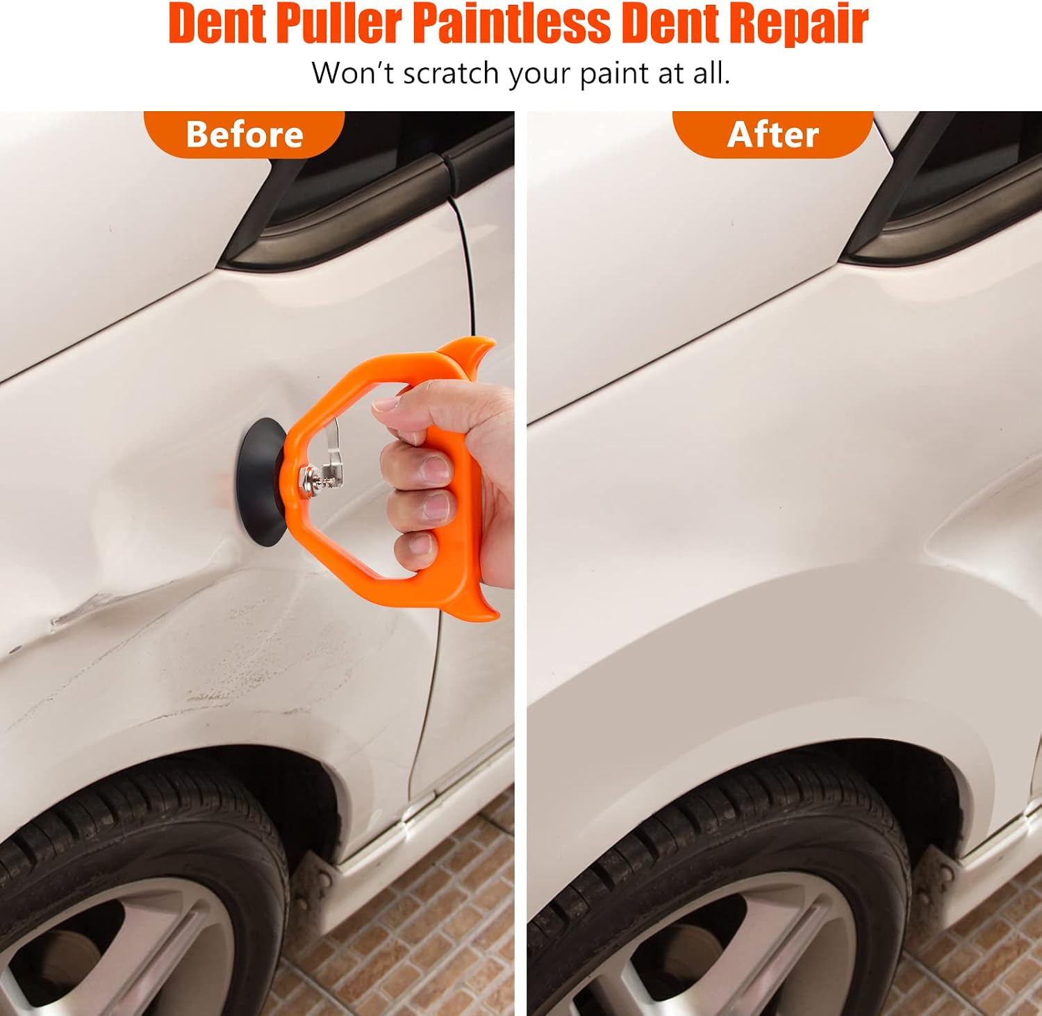 2 Packs Dent Removal Kits - Powerful Car Dent Puller Small Large Car Dent Repair Kit Auto Dent Remover Tool for Car Repair, Glass, Screen, Objects Moving